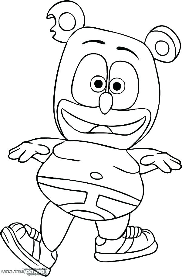 600x911 Printable Gummy Bear Coloring Pages