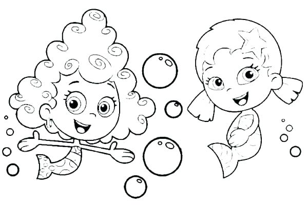 600x400 Bubbles Coloring Page Bubbles Coloring Page Bubble Guppies Color