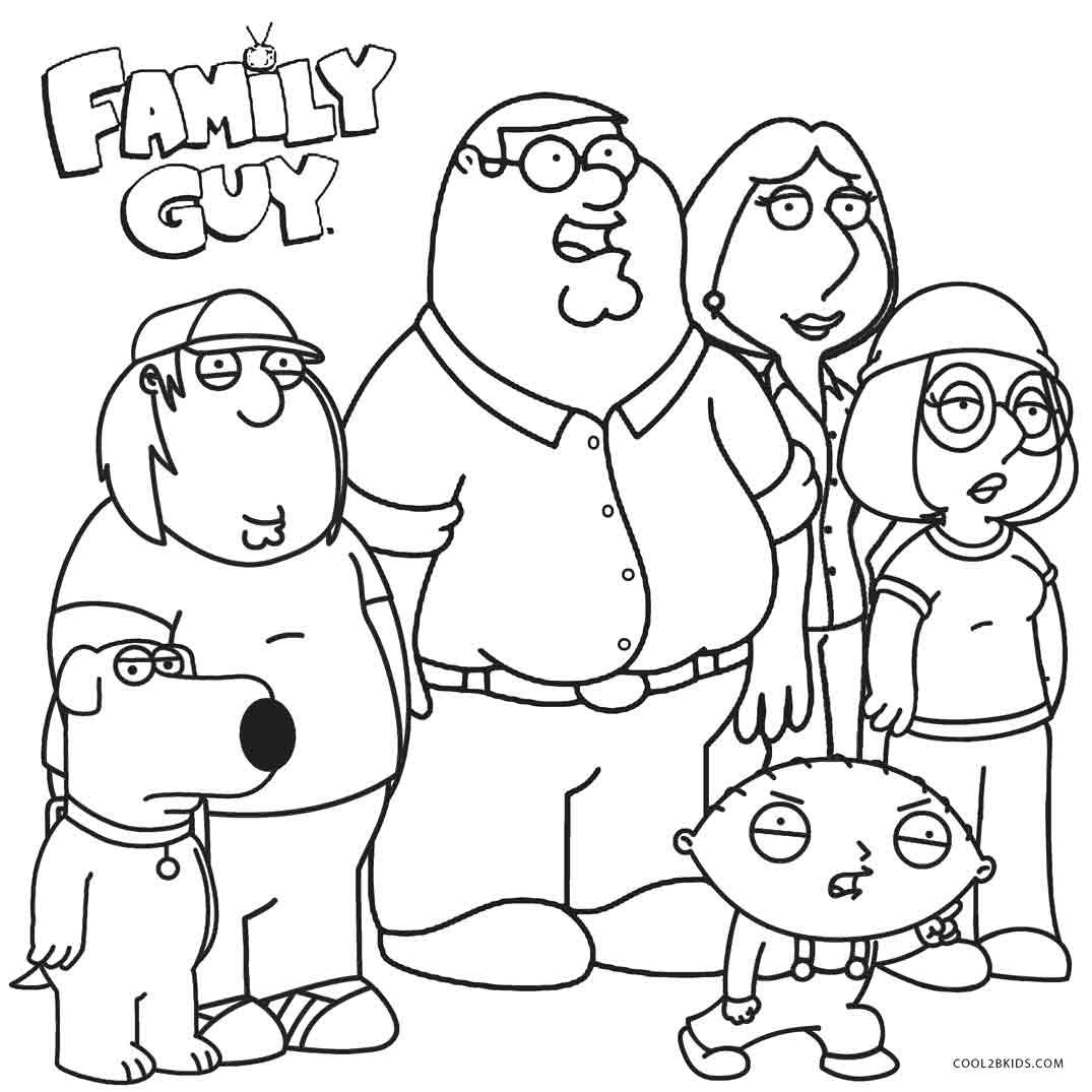 1075x1075 Printable Family Guy Coloring Pages For Kids