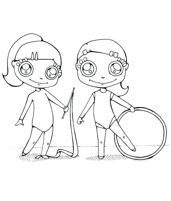 600x705 Coloring Pages Gymnastics Sheets Usa