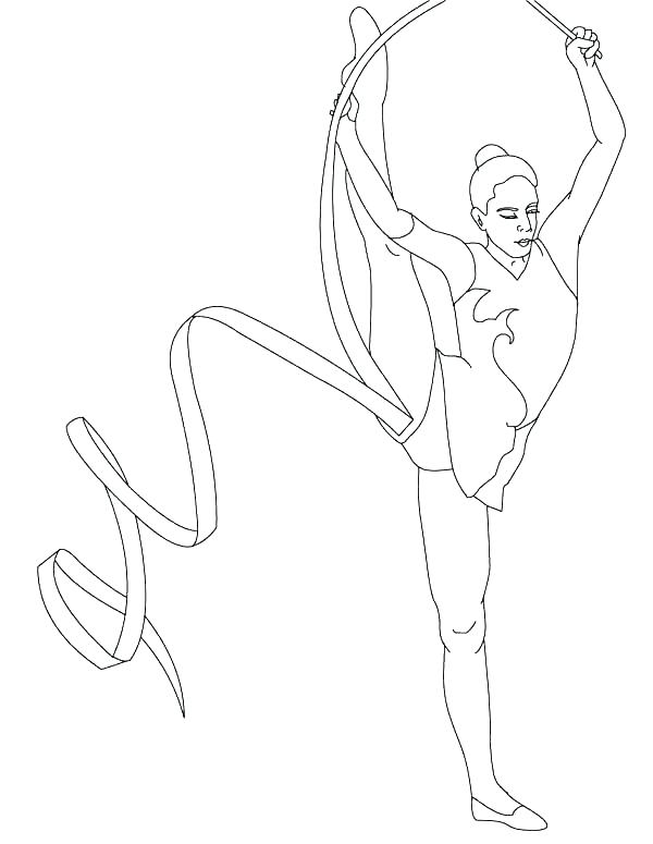 600x775 Gymnastics Coloring Pages Printable