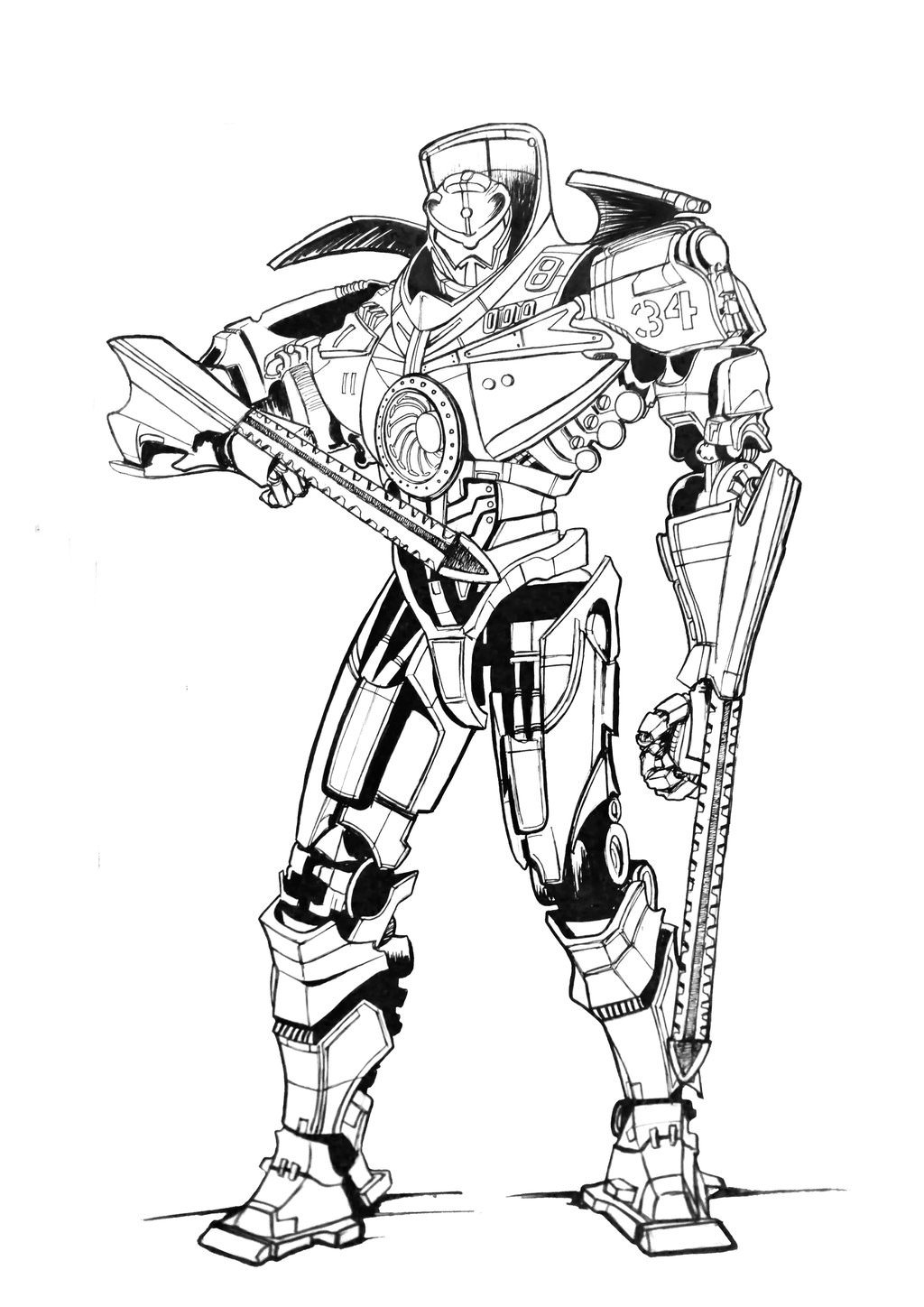 1024x1448 Pacific Rim Gypsy Danger Coloring Pages