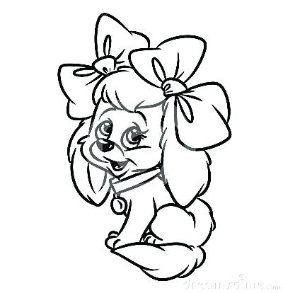 400x414 Bows Coloring Pages Bow Coloring Page Coloring Page Girl Dog Hair