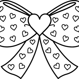 268x268 Hair Bow Coloring Sheets