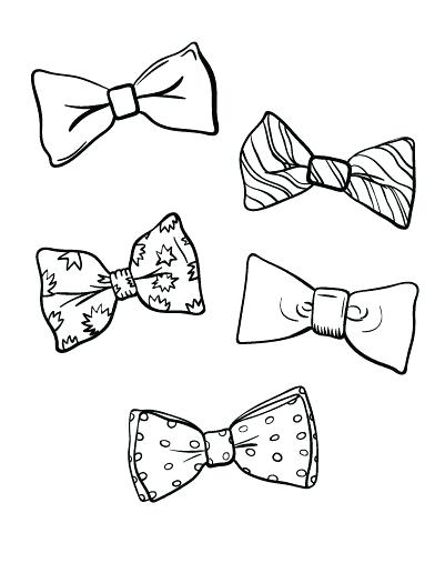 392x507 Printable Bow Tie Coloring Page Free Download At Free Coloring