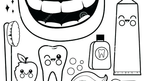 500x280 Tooth Coloring Page S Brush Fairy Pages Free Dental Sheets