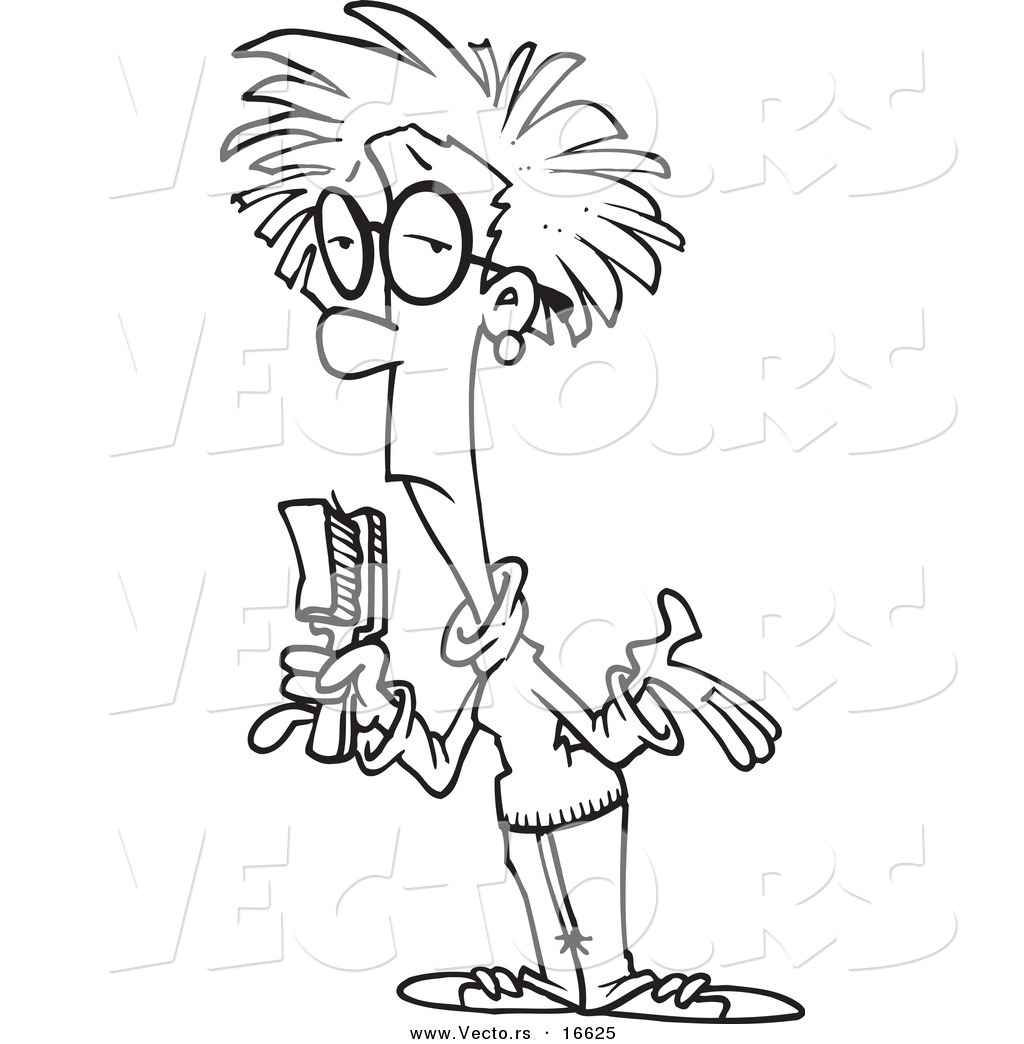 1024x1044 Vector Of A Cartoon Girl With A Bad Hair Day