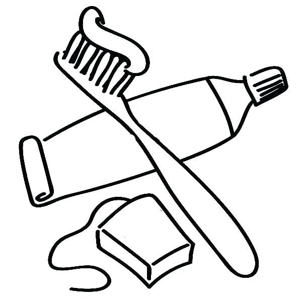 600x600 Free Printable Toothbrush Coloring Pages