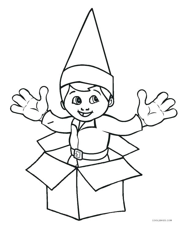 600x742 Cut Out Coloring Pages Elf Coloring Pages Free Elf Coloring Pages