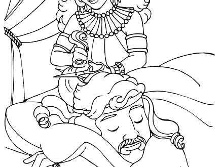 440x330 Samson And Delilah Coloring Page Coloring Page Strangle Lions Neck