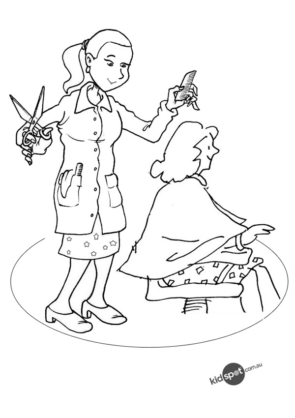 600x850 Hairdresser Coloring Pages