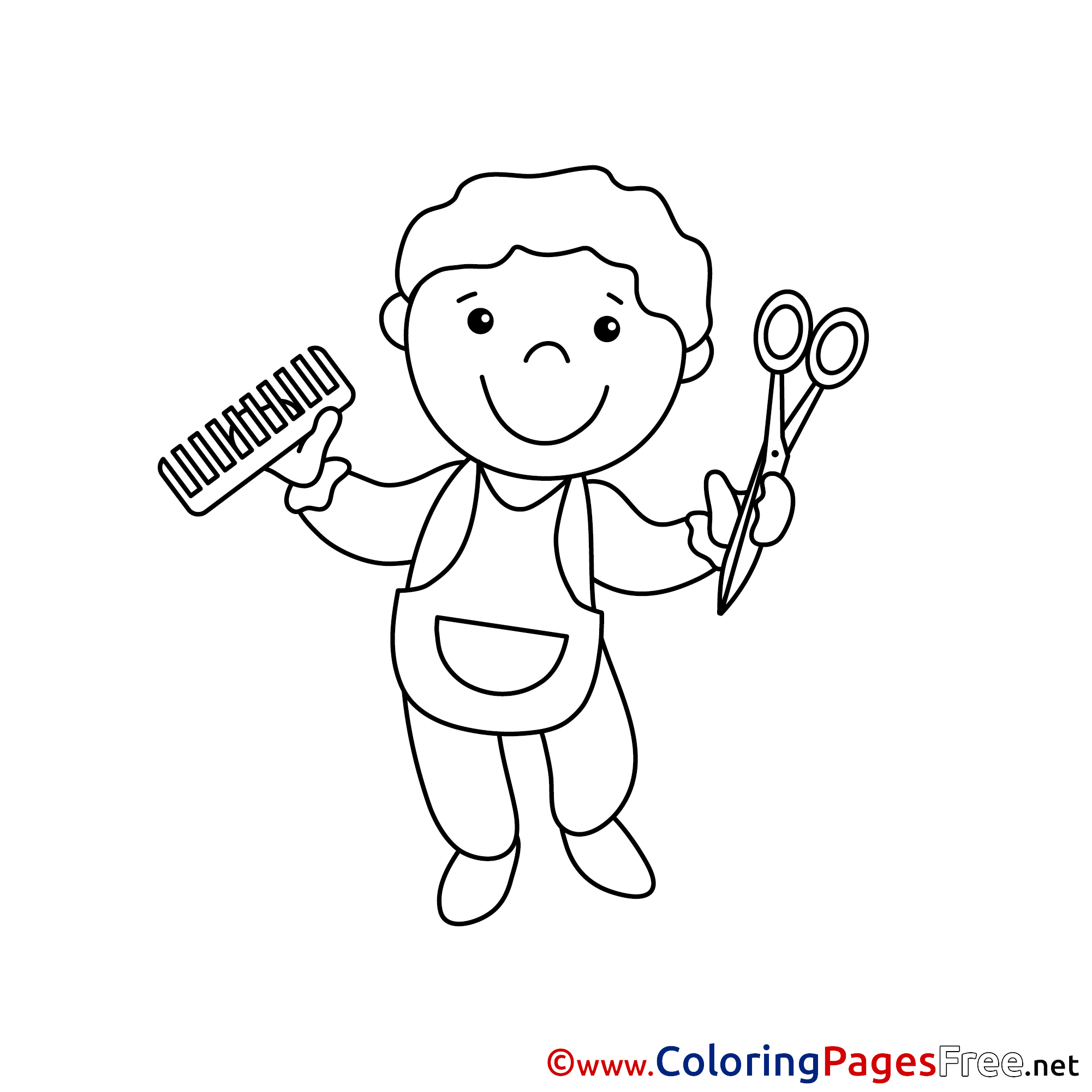 2001x2001 Fresh Hairdresser Coloring Pages