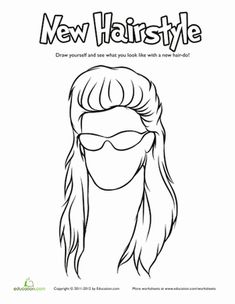 235x304 Hair Coloring Pages Add A Face To The Hair