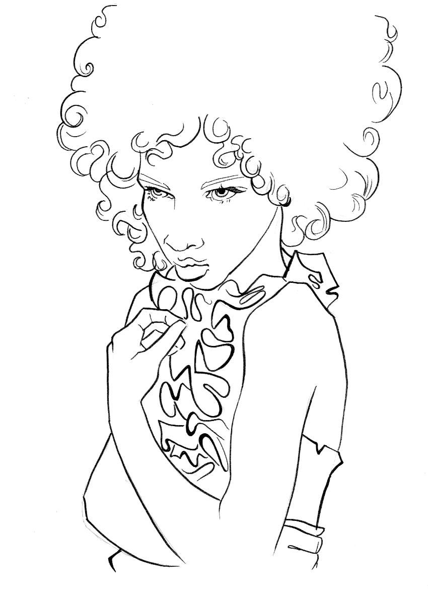 850x1170 Hairstyle Coloring Pages