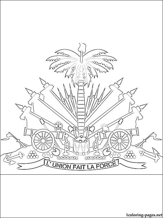 560x750 Flag Of Haiti Coloring Page