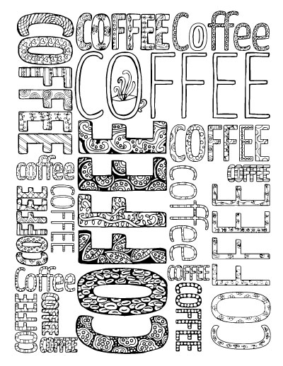400x518 Adult Coloring Pages For Coffee Lovers