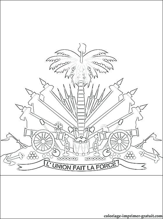 560x750 Haiti Flag Coloring Page