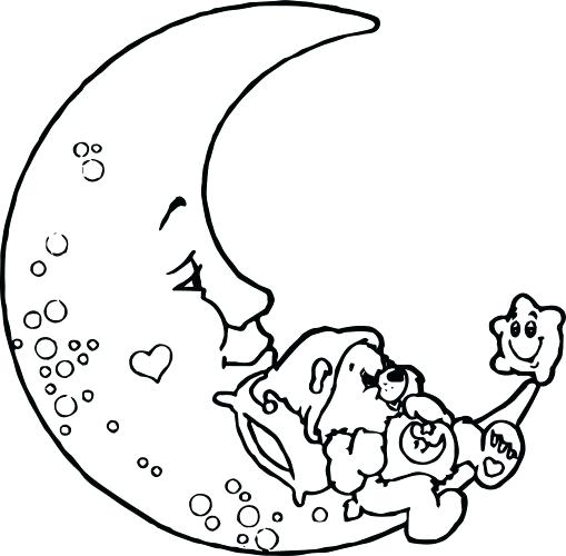 509x500 Crescent Moon Coloring Page Medium Size Of Moon Coloring Pages