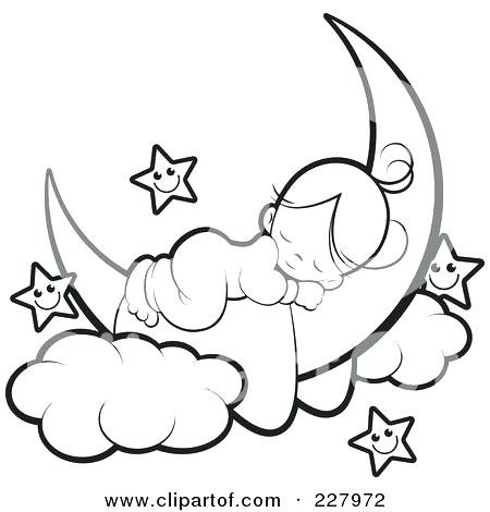 450x470 Crescent Moon Coloring Page Crescent Moon Coloring Page Moon