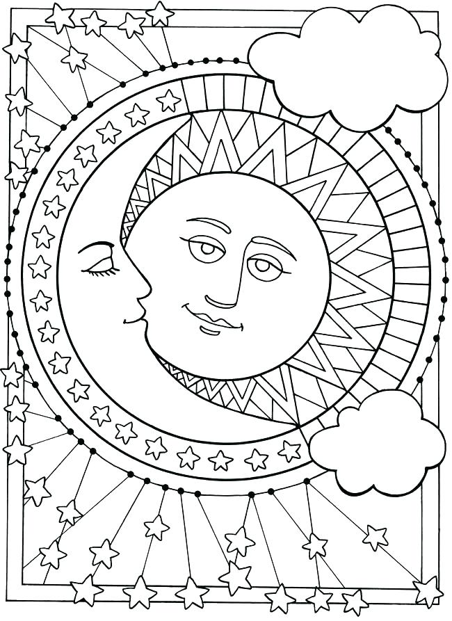 650x893 Crescent Moon Coloring Page Crescent Moon Coloring Page Sun