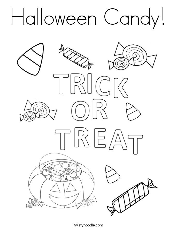 Halloween Candy Coloring Pages at GetDrawings | Free download