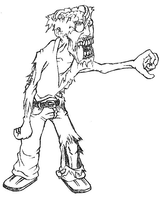 544x667 Zombies Are Scary Coloring Pages