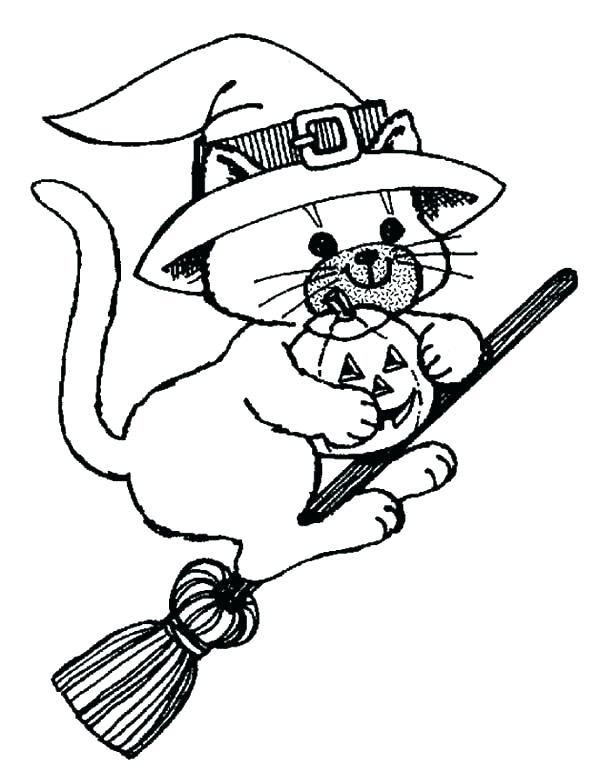 600x772 Halloween Cat Coloring Page Printable Cat Coloring Pages Free