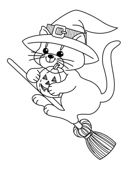 502x650 Printable Halloween Cat Coloring Pages Nice Coloring Pages For Kids