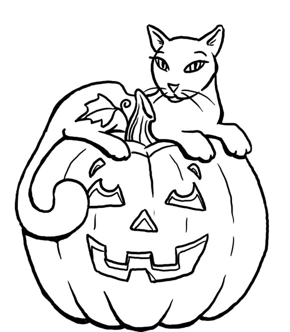580x664 Halloween Cat Coloring Pages Halloween Cat Coloring Pages Teojama