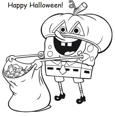 488x492 Spongebob Coloring Pages Halloween Spongebob Halloween Coloring