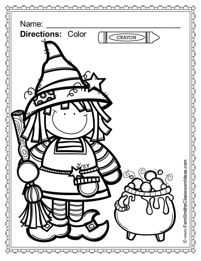 816x1056 Halloween Coloring Pages