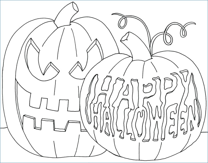 728x570 Spider Pumpkin Simple Halloween Coloring Pages