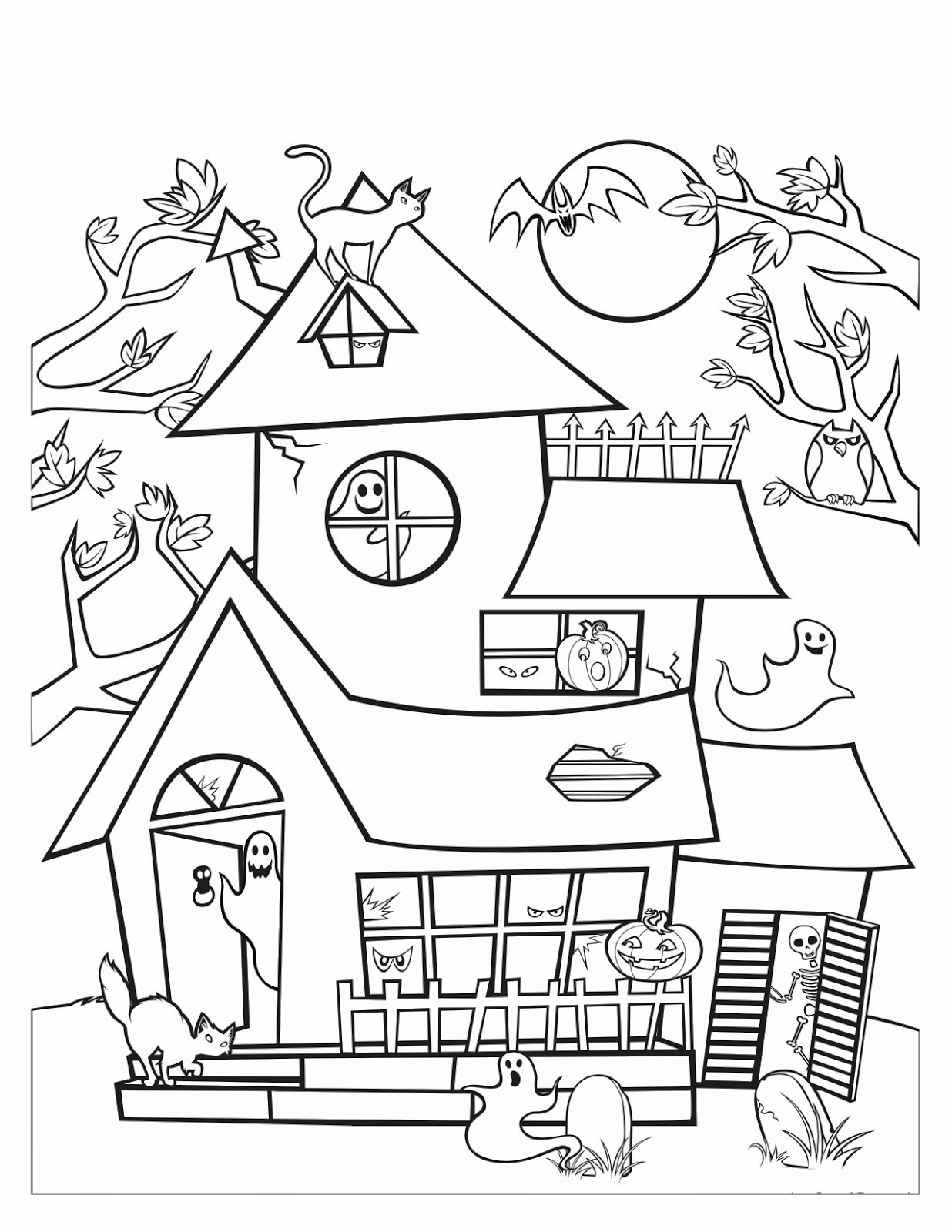 1236x1600 Free Printable Halloween Coloring Pages For Older Kids Fresh