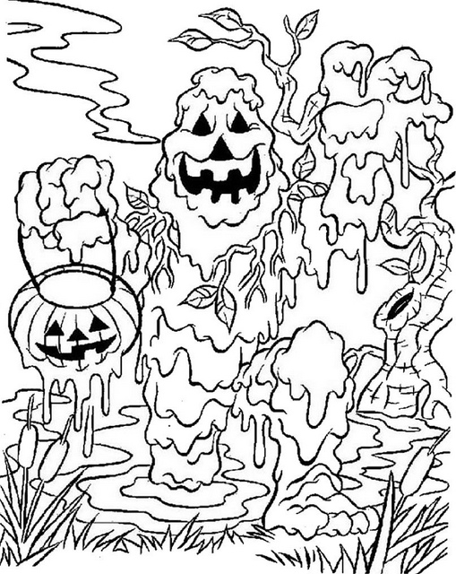 509x640 Halloween Coloring Pages For Older Kids Festival Collections
