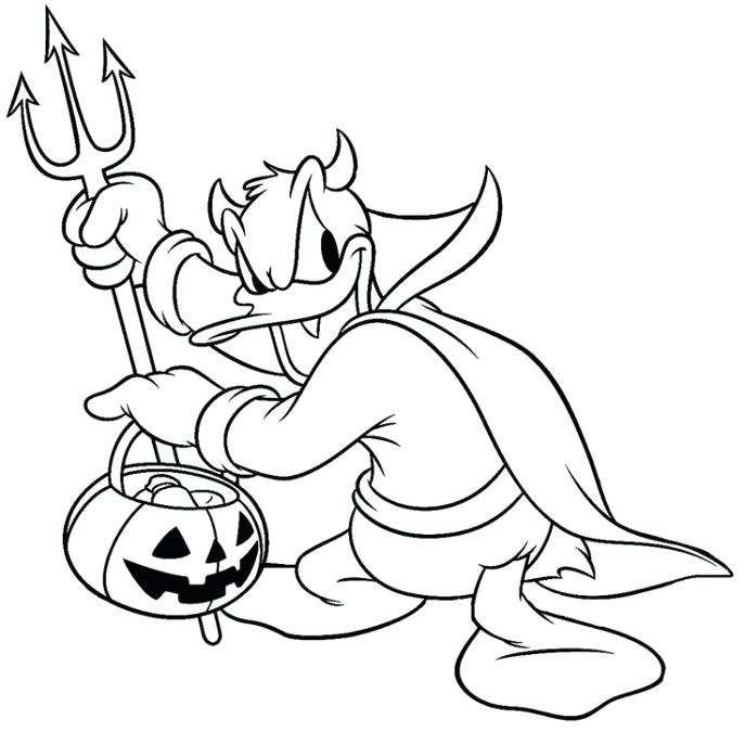 687x675 Best Disney Halloween Coloring Pages And Medium Size