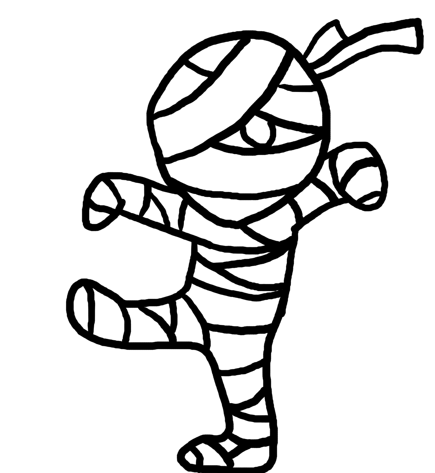 1700x1848 Mummy Halloween Coloring Pagesddlers