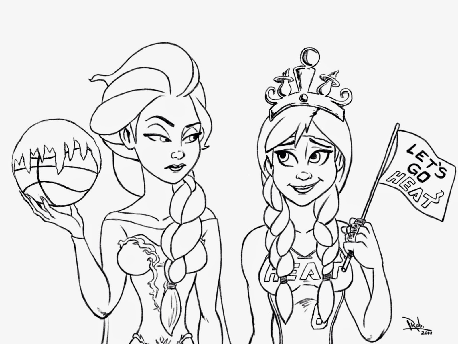 1600x1200 Frozen Miami Heat Coloring Page And Free Printabl On Holiday