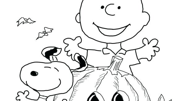 585x329 Free Halloween Coloring Page Coloring Page Charlie Brown Free