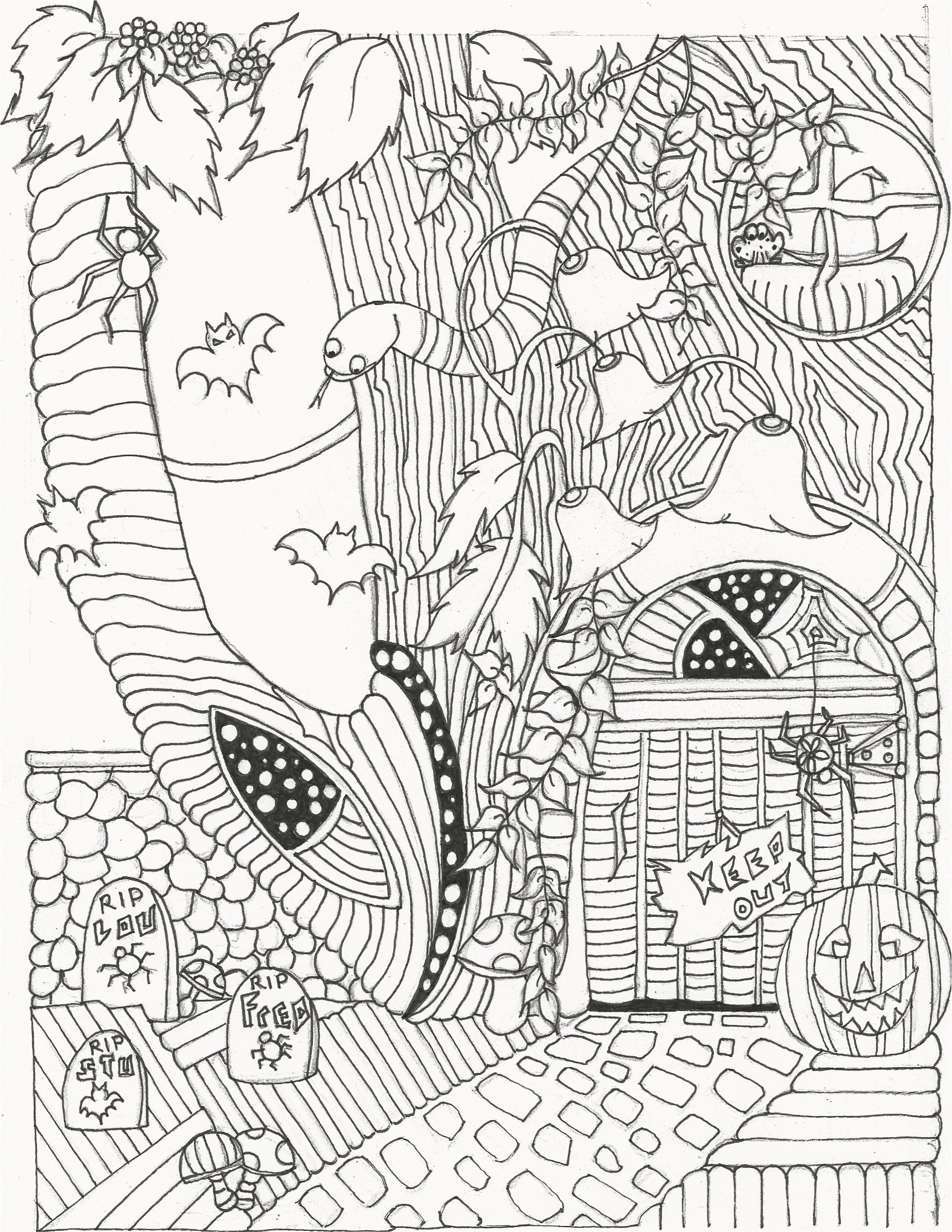 1576x2040 Halloween Coloring Book For Adults
