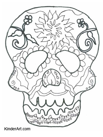 350x468 Day Of The Dead Calavera Skull Mask