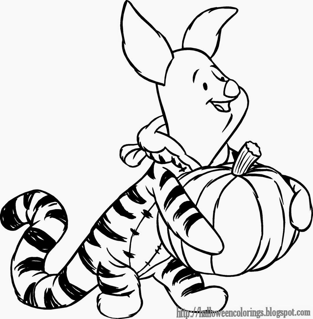 1080x1103 Two Winnie The Pooh Halloween Coloring Pages For You To Click