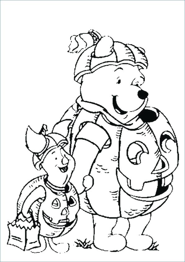 595x842 Halloween Costume Coloring Sheets Piglet Pages Best Images
