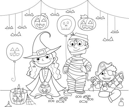 500x413 Halloween Characters Coloring Pages Preschool Coloring Pages