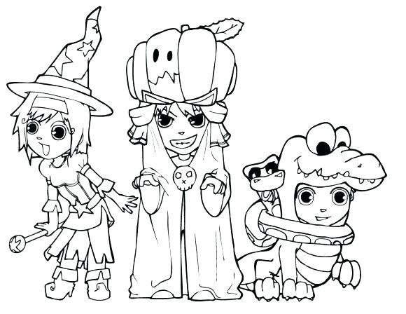 580x448 Halloween Costume Coloring Pages Deepart