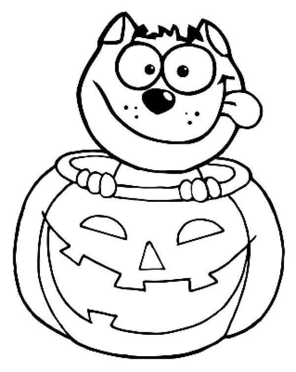 600x752 Halloween Coloring Pages With Dogs