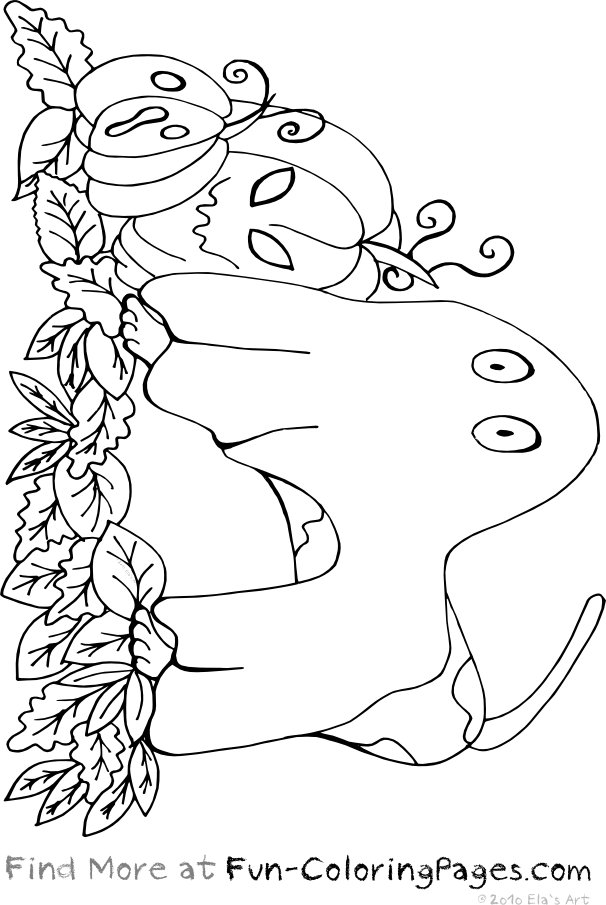 606x905 Halloween Fun Coloring Pages