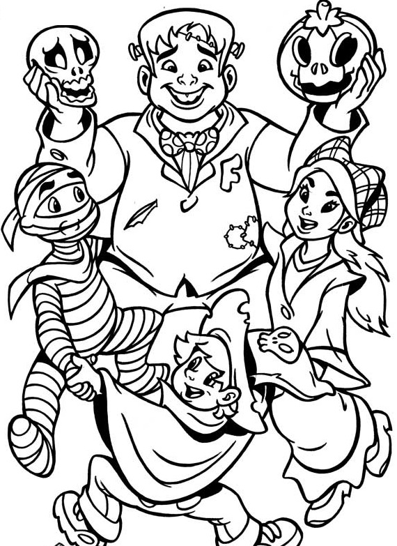 570x783 Halloween Monster Coloring Pages, The King Monster Halloween