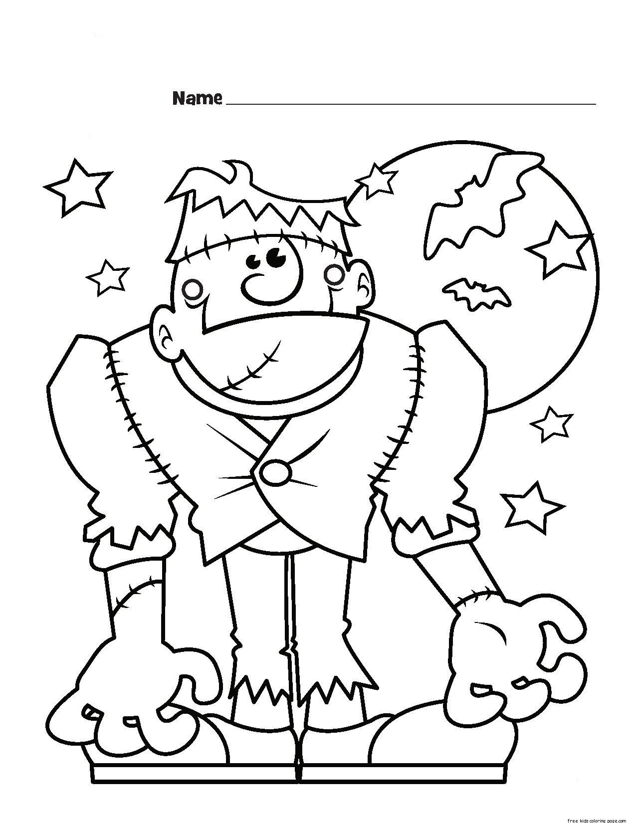 1275x1650 Halloween Frankenstein Coloring Pages Printable For Kids