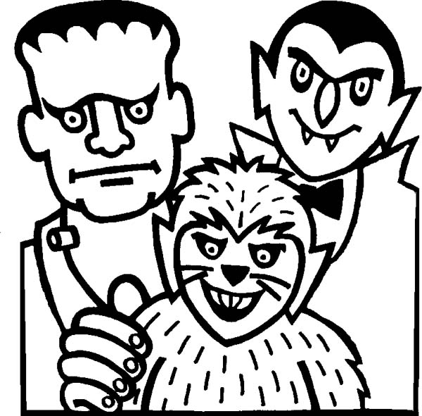 600x591 Mr Frankenstein, Count Draculas And Werewolf On Halloween Day