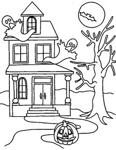 236x306 Halloween Haunted House Coloring Pages Festival Collections